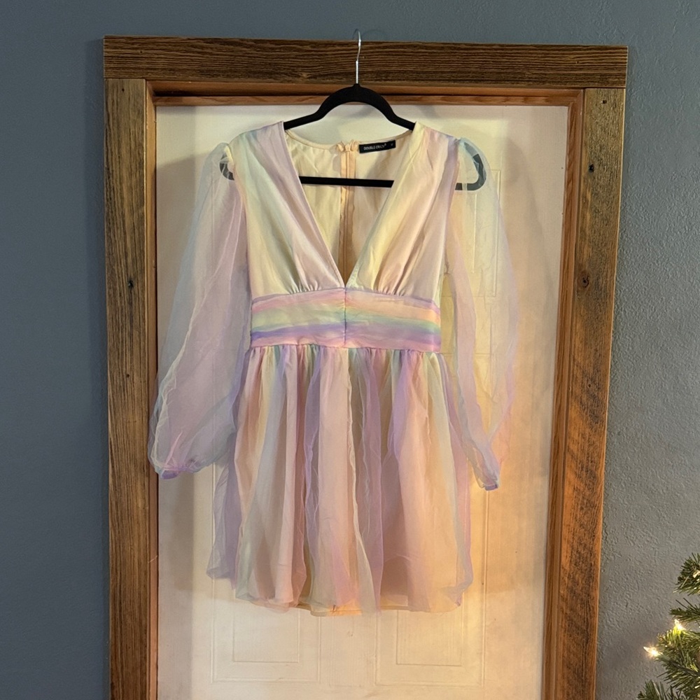 Elegant Pastel Chiffon Dress